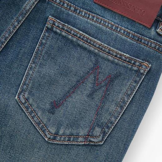 休闲高腰阔腿裤四面弹，洗水天丝牛仔经典牛仔裤WLZD-2511302 商品图3