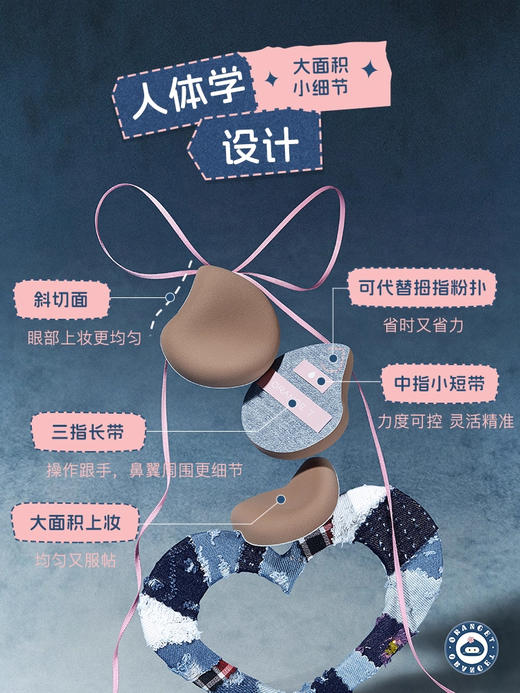 橙棠柔焦小炮弹粉扑【1枚装】 商品图1