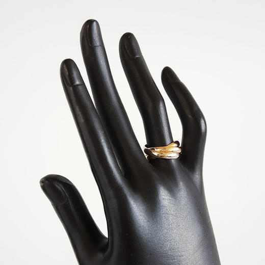 【天然正品】AU750三色金简约时尚定制款戒指13号（皆取最大值）女士现售价：6280！110825TJ26 商品图5