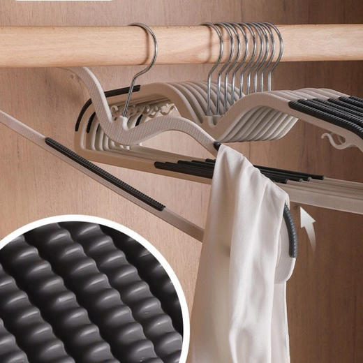 DlerLamm短颈衣架30支装|防滑设计不易掉落，抬高设计节省衣柜空间，长裙/长裤不折叠 商品图1