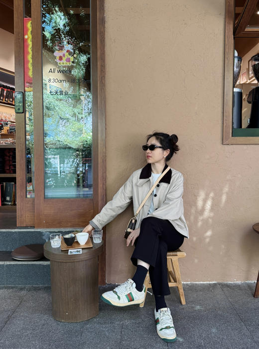 春秋-精品小禾 撞色翻领风衣短外套【包邮+三天无理由退换】 商品图8