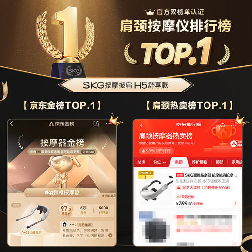 H5系列1代 SKG按摩披肩 灰棕色 商品图5