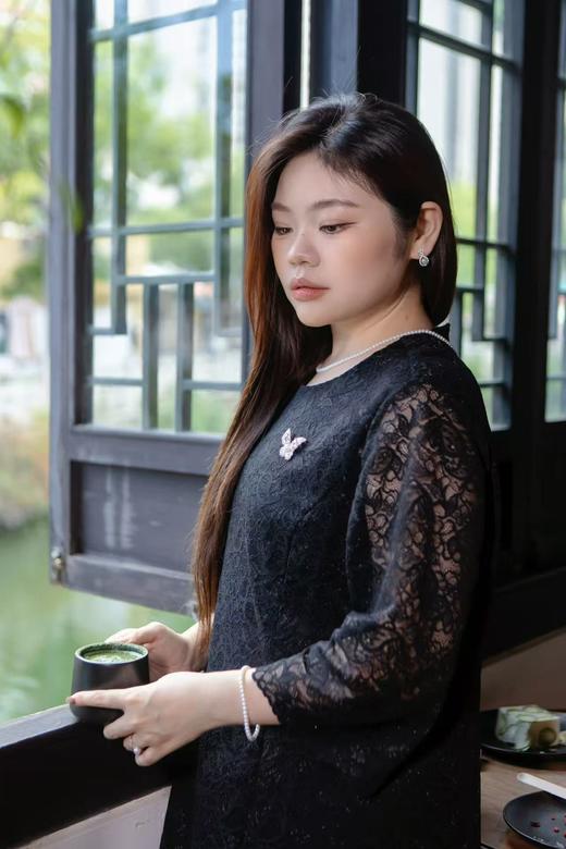 诸暨溯源，淡水珍珠小尺寸【珍珠圆珠精致款系列】珍珠系列！永结同心三件套（项链、耳钉、开口戒指）、小米链手链（手围14-20.5cm可戴）、蝴蝶胸针 商品图13