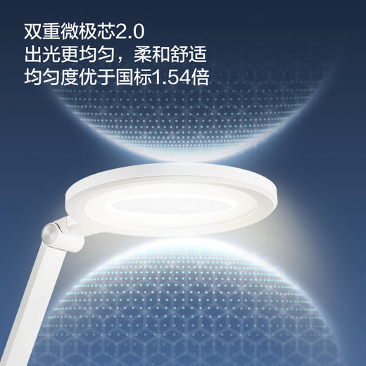 欧普小灯塔（OPPLE）AAAAA级护眼近视防控双光源台灯儿童书桌学习专用学生写字阅读圆形元睿2Plus 商品图3