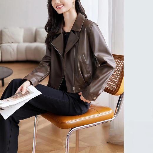 HR GSTX8098休闲风皮衣外套上衣 商品图1
