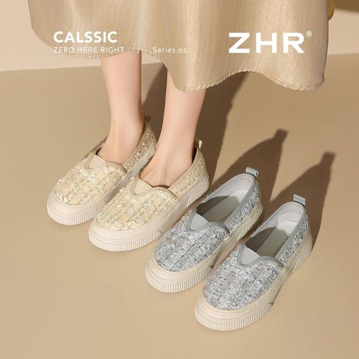 ZHR则则厚底透气渔夫鞋2025新款亮片编织一脚蹬单鞋百搭懒人鞋女 商品图2