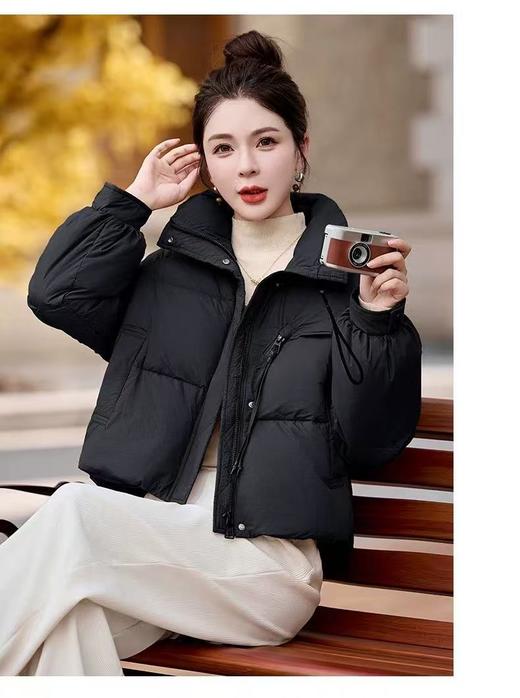 【孤品捡漏】（样衣）羽绒服G90黑色短款90%白鸭绒羽绒服-喜出 商品图2