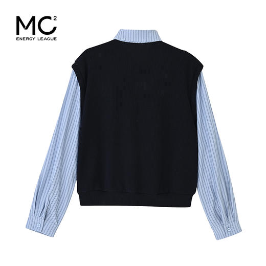 女装翻领配毛织拼接假两件衬衣-866C5232002 商品图4