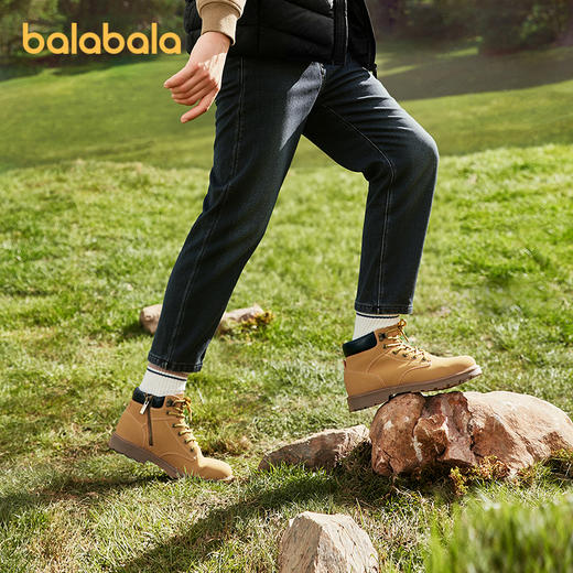 巴拉巴拉童装男童牛仔裤长裤中小童裤子秋冬加绒保暖休闲萝卜裤潮 商品图1