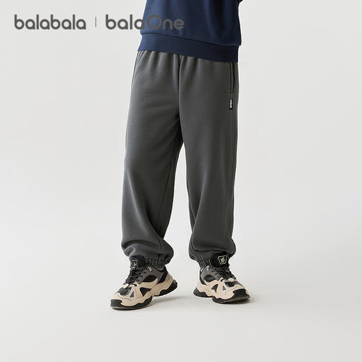 巴拉巴拉balaOne童装儿童裤子2025秋冬新款男童女童防静电摇粒绒 商品图2