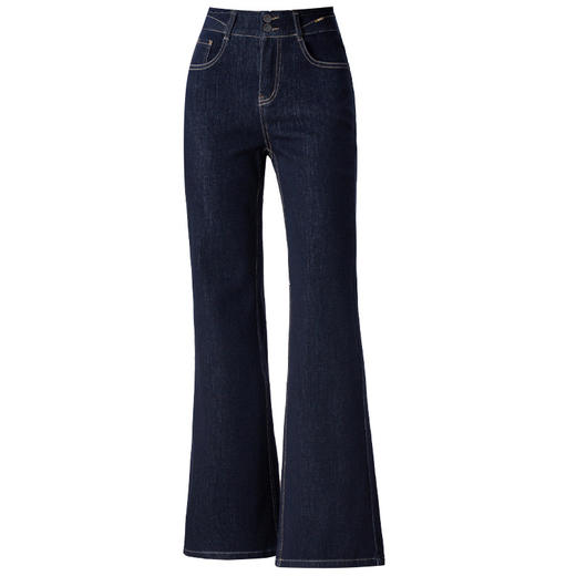 「自」全新升级【铂金会员183/天猫239/差价56】(40516)洛诗琳高腰显瘦微喇牛仔裤2025年秋季修身显瘦百搭喇叭长裤 商品图4