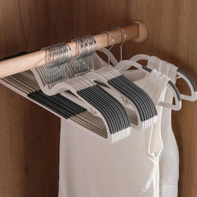 DlerLamm短颈衣架30支装|防滑设计不易掉落，抬高设计节省衣柜空间，长裙/长裤不折叠