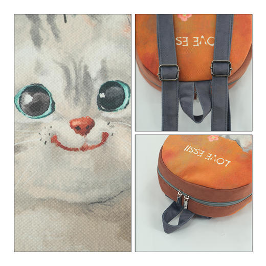 【分销】【买即赠随机挂件+随机卡包】完美款款 脏脏包 时尚卡通休闲百搭少女大容量印花双肩包 商品图2