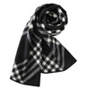 三彩2025新款经典黑白格纹外搭方巾围巾干练精致度通勤保暖百搭女 商品缩略图4