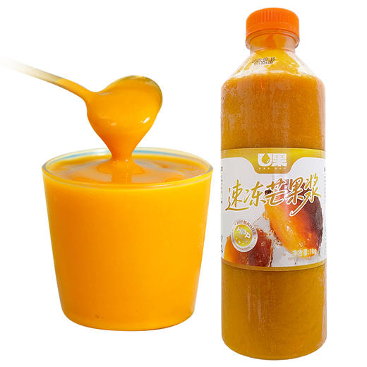 U果速冻芒果浆1kg冷冻芒果原浆果泥1kg小台农新鲜果肉汁果酱商用杨枝甘露原料 商品图5