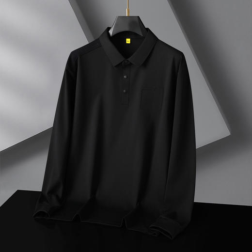 【DG】大依优型300斤男士POLO衫翻领长袖T恤商务轻奢秋季新款加肥加大码时尚休闲翻领打底衫 商品图9