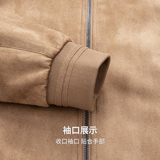 【仿麂皮】圣得西男士立领休闲夹克2025秋新款机车风百搭工装外套 商品图9