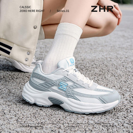 ZHR则则网面透气慢跑老爹鞋2025春季新款百搭校园风运动休闲鞋女 商品图2