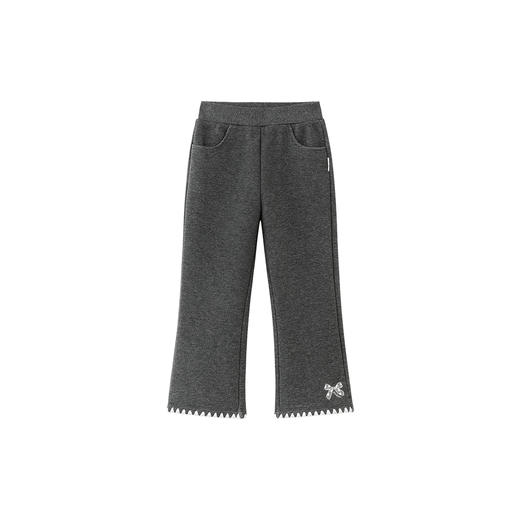 英氏儿童裤子秋冬加绒保暖女童打底裤新款休闲裤女宝微喇叭裤子 商品图4