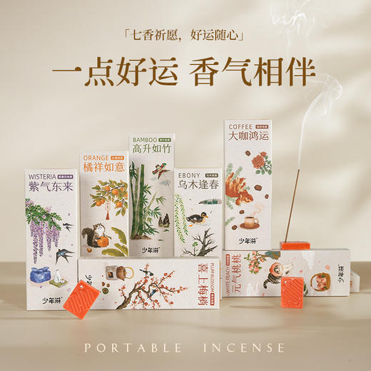 喜薰少年游好运线香檀香熏香助眠香薰室内持久净化喜熏读书专注香 商品图0