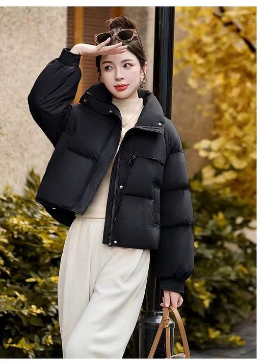 【孤品捡漏】（样衣）羽绒服G90黑色短款90%白鸭绒羽绒服-喜出 商品图4