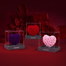 【告白神器】【怦然心动】ROSEONLY诺誓 高端定制礼品 永生玫瑰 怦然心动心形礼盒 送爱人专属礼物