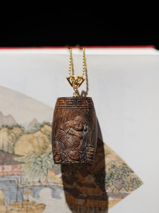 沉香弥勒佛吊坠 商品图0