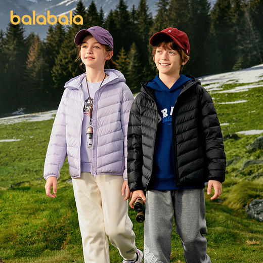 巴拉巴拉儿童羽绒服男童女童宝宝童装连帽保暖舒适户外三防冬季潮 商品图1