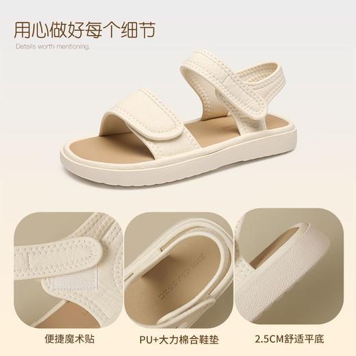 ZHR平底凉鞋女2025新款夏季外穿配裙子魔术贴轻便舒适软底凉拖女 商品图2