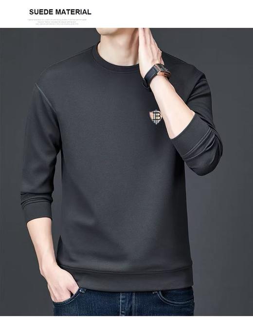 【孤品捡漏】G125男款灰色格子刺绣标卫衣-喜出 商品图2