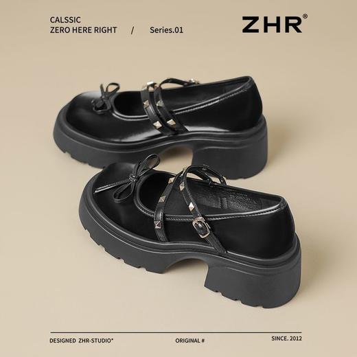ZHR银色玛丽珍鞋2025新款法式小皮鞋甜酷厚底单鞋时尚百搭乐福鞋 商品图9