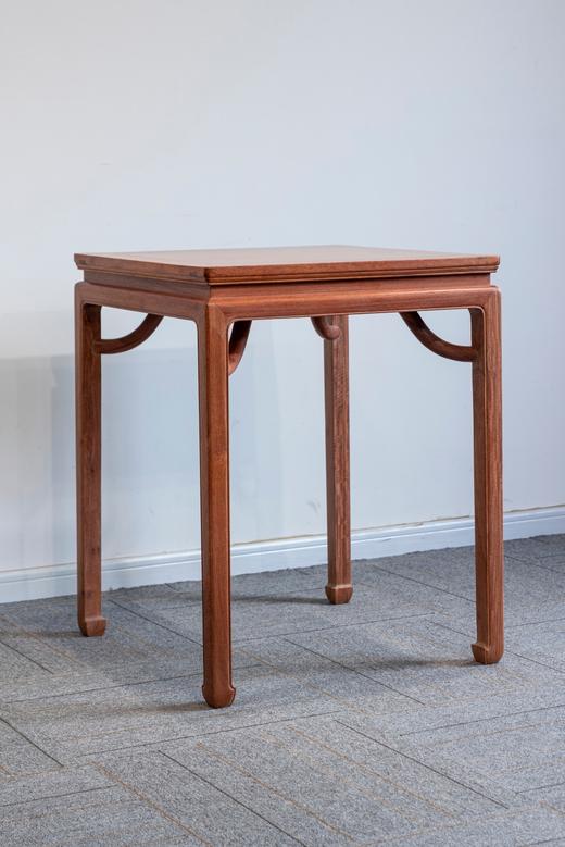 红桥红  家具严选  缅甸花梨(大果紫檀）  【60 马蹄腿霸王枨 小方桌 】 商品图1