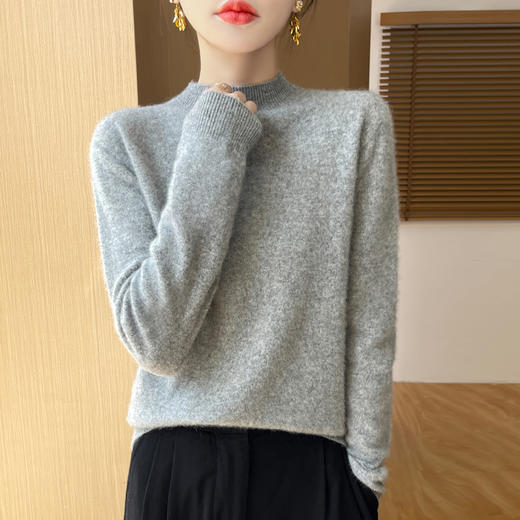 任选2件-30元【果壳自检100%羊毛】衣本素 半高领纯色百搭【无缝一体一线成衣】100%羊毛衫 商品图13