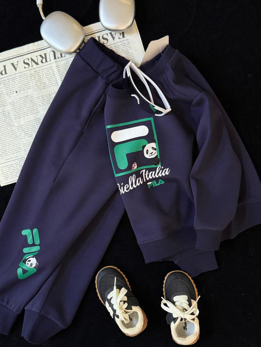 FL2025新款熊猫工厂联盟刺绣卫衣套装 商品图6