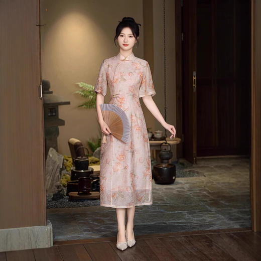 新中式温柔风少女，改良收腰显瘦旗袍GSJ9362 商品图0