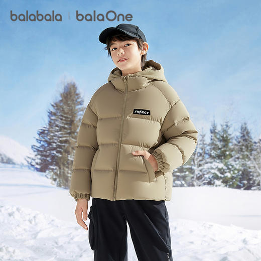 巴拉巴拉balaOne儿童羽绒服女户外防风男童保暖冬2025新款假两件 商品图2