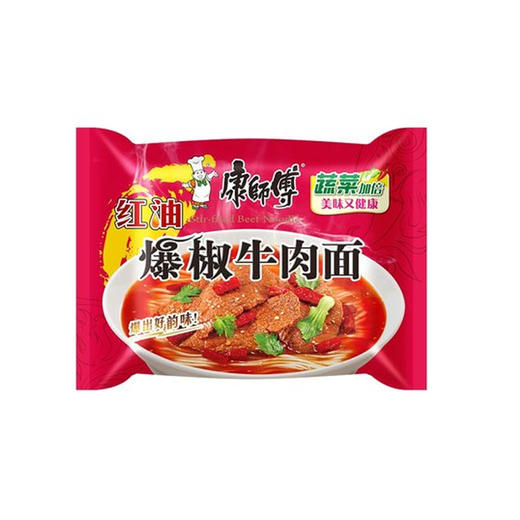 康师傅方便面 爆椒牛肉袋面 速食泡面(6920734706242) 商品图0