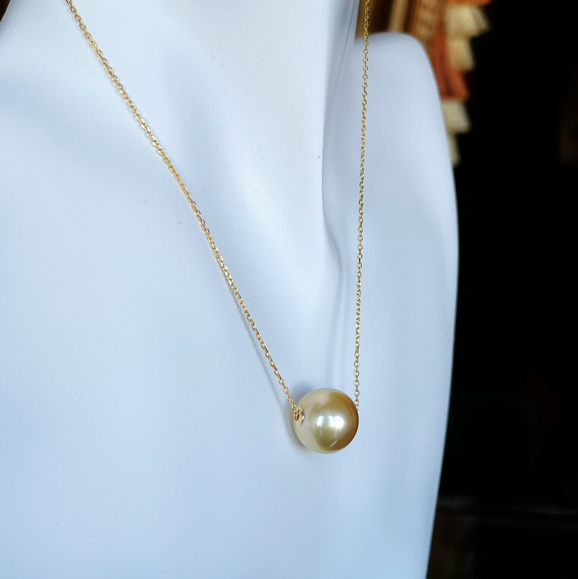 CHIC系列 18K镶金色南洋珍珠 项链