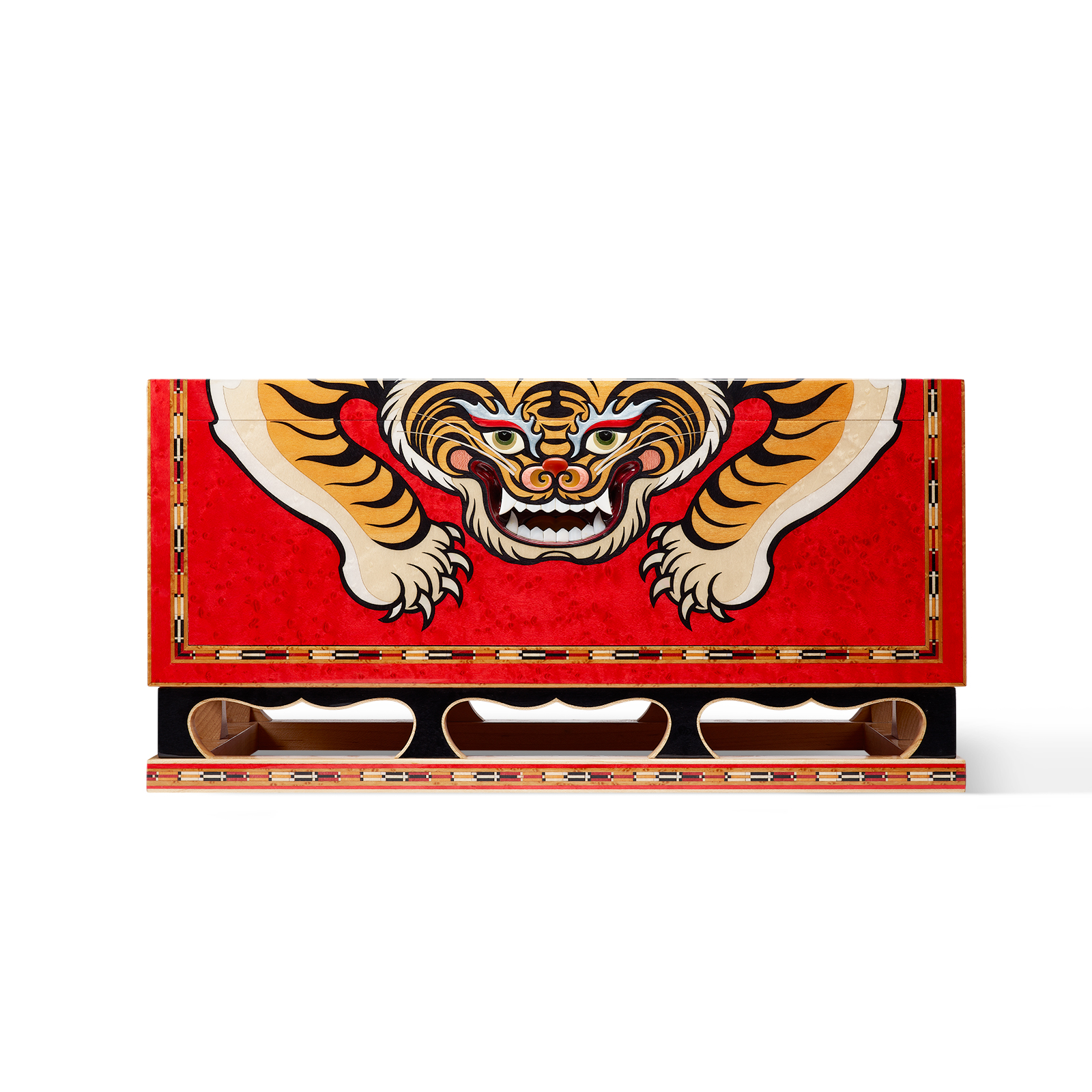 榴红色松赞虎雪茄保湿箱