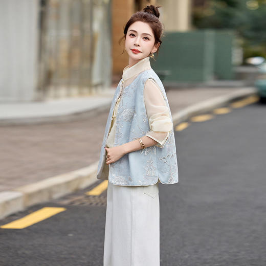 HR CPYY8121刺绣两面穿新中式国风优品质马甲 商品图3