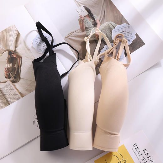 法式小V抹领文胸 美背蕾丝拼接 无痕贴肤 舒适透气 立体裁剪 柔感支撑 可调节背扣 商品图2