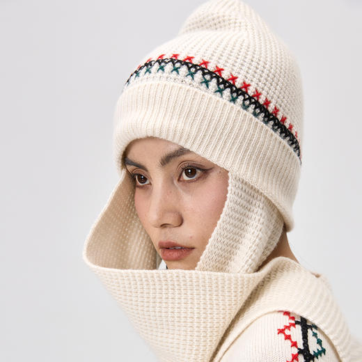 手工哈尼绣羊绒帽  SJF97P613N 商品图7