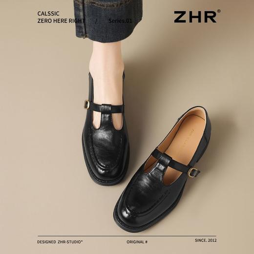 ZHR则则复古玛丽珍鞋女鞋2025新款英伦圆头小皮鞋法式乐福鞋单鞋 商品图4