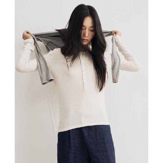 《小山羊》半扣羊毛衣丨纸片人穿搭 醋酸纤维 商品图6