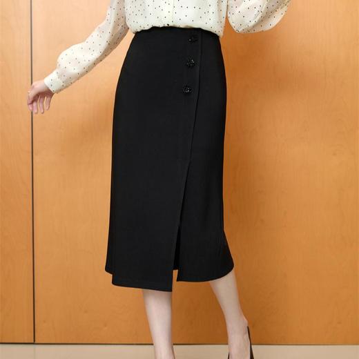 「自」全新升级【铂金会员165/天猫219/差价54】(05038)洛诗琳时尚不规则半身裙2025秋季新款高腰显瘦通勤包臀裙女 商品图0