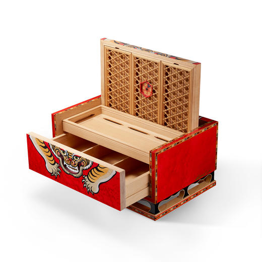 榴红色松赞虎雪茄保湿箱 商品图5