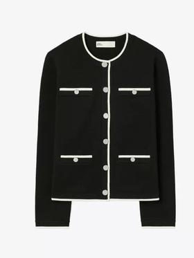 TORY BURCH 针织开衫女  176314-012-F 黑色.