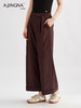 【简约日常】阿菁娜松弛随性单褶翻边阔腿裤F30Q210009 商品缩略图1
