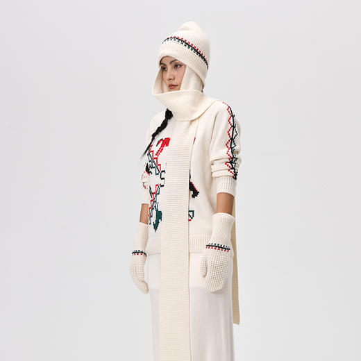 手工哈尼绣羊绒帽  SJF97P613N 商品图5