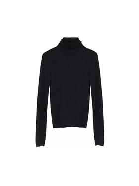 【孤品捡漏】（样衣）G80黑色高领修身显瘦打底衫毛衣-喜出